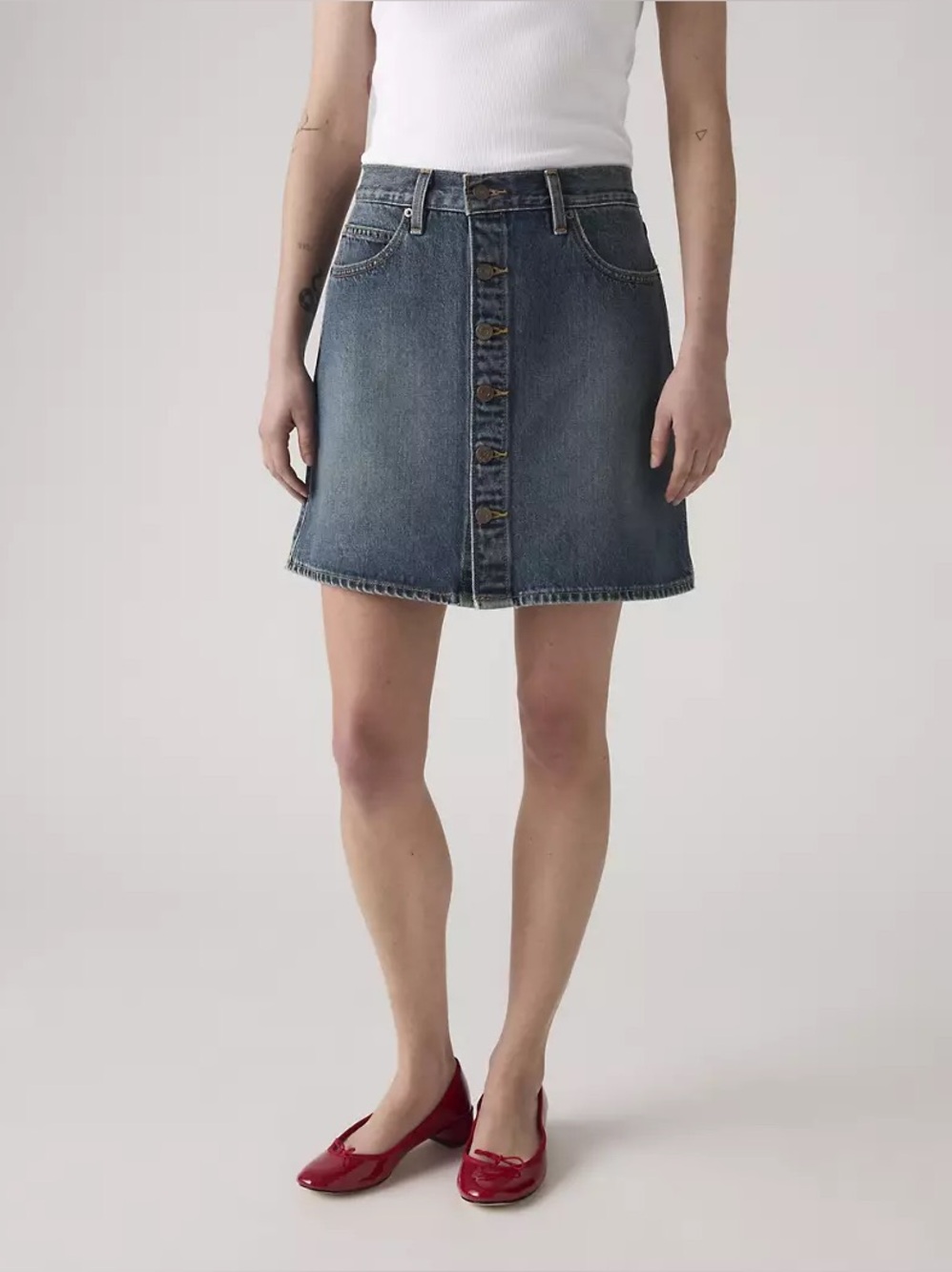 Brand new Levi’s Retro button-front skirt